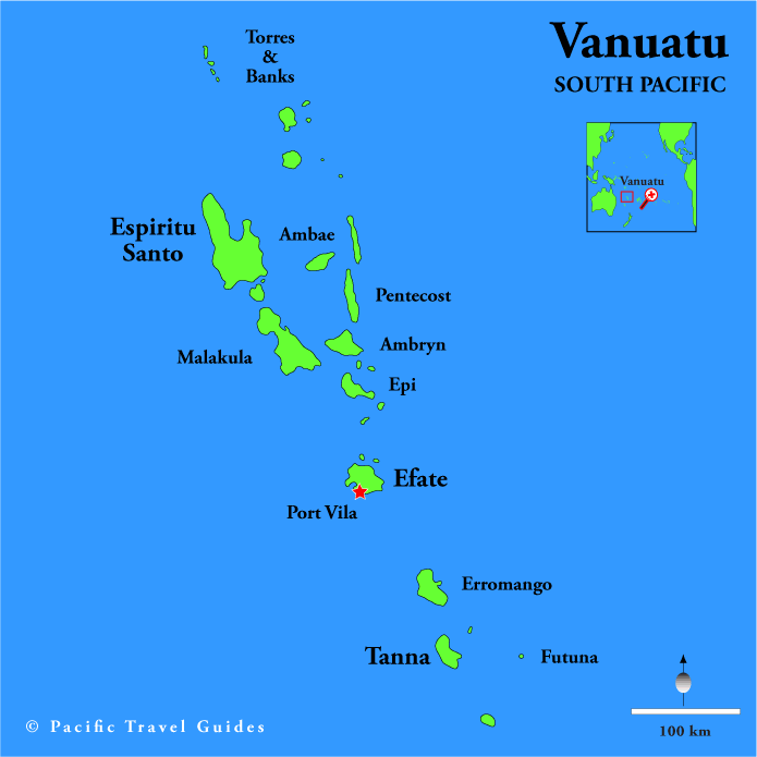 vanuatu south pacific map